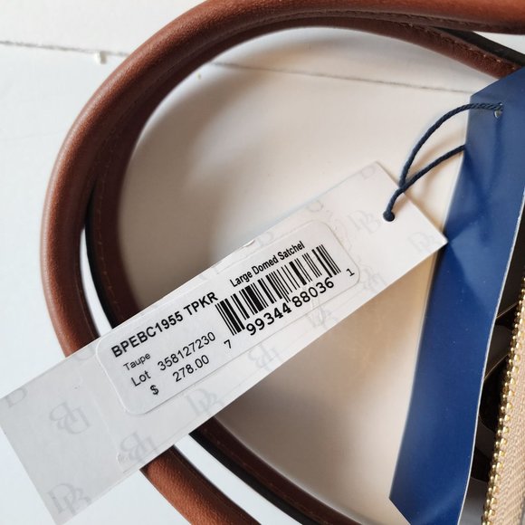 Dooney & Bourke Large Domed Satchel Taupe Purse NWT - Picture 12 of 16